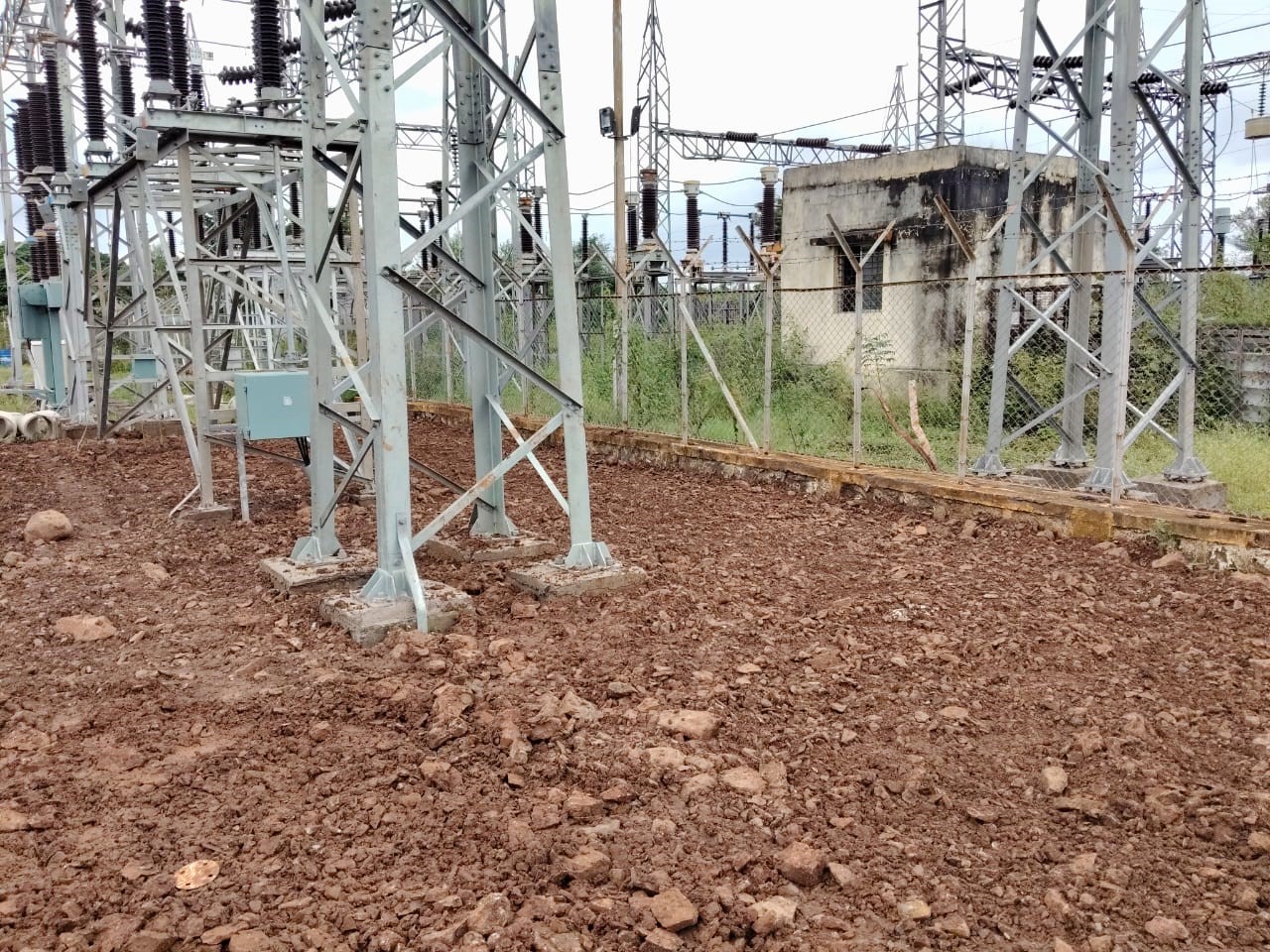 Electrical-yard structures and ground preparation