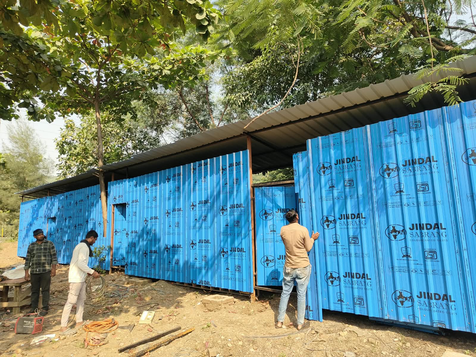 Metal-clad shelter installation